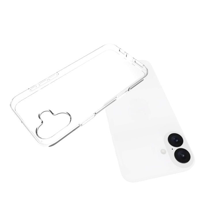 For iPhone 16 Plus Waterproof Texture TPU Phone Case(Transparent) by buy2fix