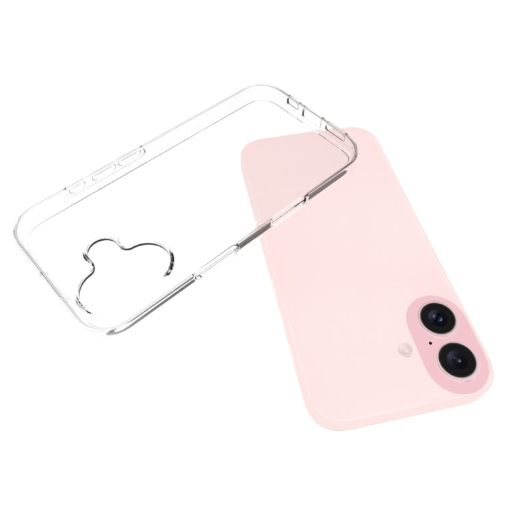 For iPhone 16 Waterproof Texture TPU Phone Case(Transparent) - iPhone 16 Cases by buy2fix | Online Shopping UK | buy2fix