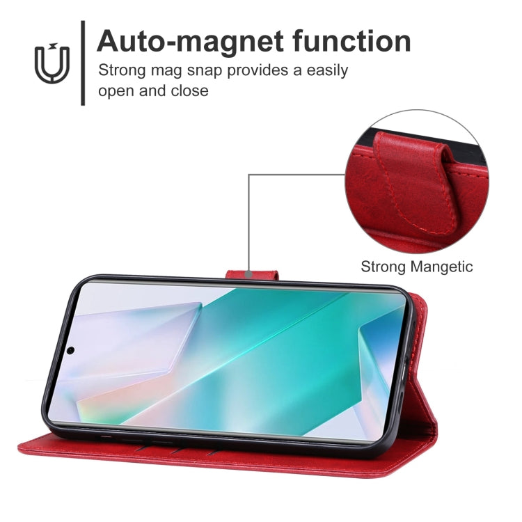 For CUBOT Hafury Meet Leather Phone Case(Red) - More Brand by buy2fix | Online Shopping UK | buy2fix