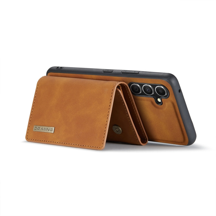 For Samsung Galaxy A34 5G DG.MING M1 Series 3-Fold Multi Card Wallet + Magnetic Phone Case(Brown) - Galaxy Phone Cases by DG.MING | Online Shopping UK | buy2fix