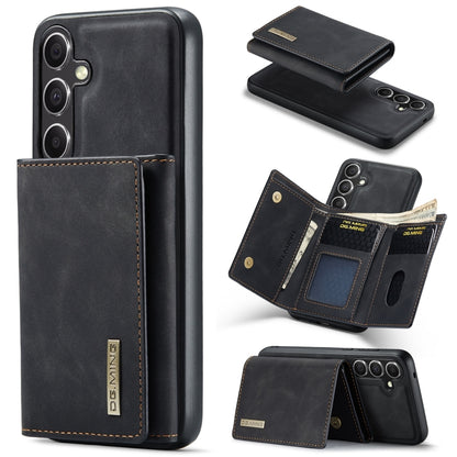 For Samsung Galaxy S24 5G DG.MING M1 Series 3-Fold Multi Card Wallet + Magnetic Phone Case(Black) - Galaxy S24 5G Cases by DG.MING | Online Shopping UK | buy2fix