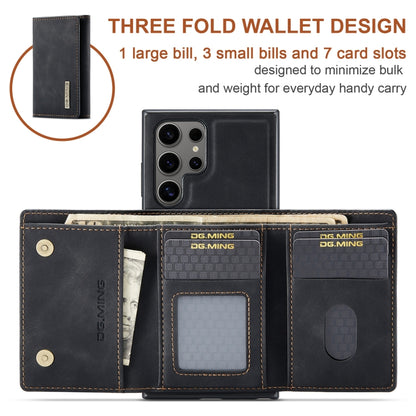 For Samsung Galaxy S24 Ultra 5G DG.MING M1 Series 3-Fold Multi Card Wallet + Magnetic Phone Case(Black) - Galaxy S24 Ultra 5G Cases by DG.MING | Online Shopping UK | buy2fix