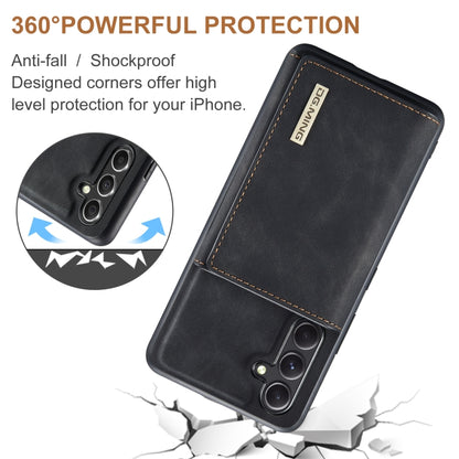 For Samsung Galaxy A35 5G DG.MING M1 Series 3-Fold Multi Card Wallet + Magnetic Phone Case(Black) - Galaxy Phone Cases by DG.MING | Online Shopping UK | buy2fix