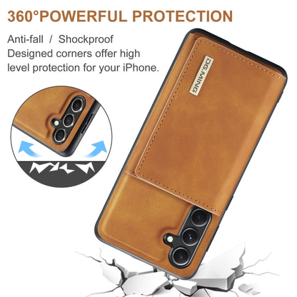 For Samsung Galaxy A55 5G DG.MING M1 Series 3-Fold Multi Card Wallet + Magnetic Phone Case(Brown) - Galaxy Phone Cases by DG.MING | Online Shopping UK | buy2fix