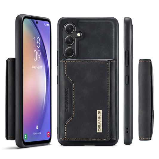 For Samsung Galaxy A54 5G DG.MING M2 Series 3-Fold Multi Card Bag + Magnetic Phone Case(Black) by DG.MING