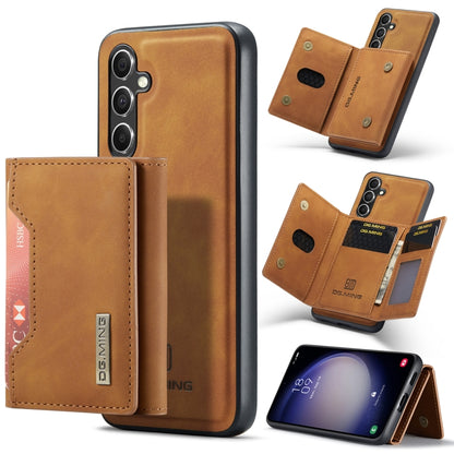 For Samsung Galaxy S23 FE 5G DG.MING M2 Series 3-Fold Multi Card Bag + Magnetic Phone Case(Brown) by DG.MING