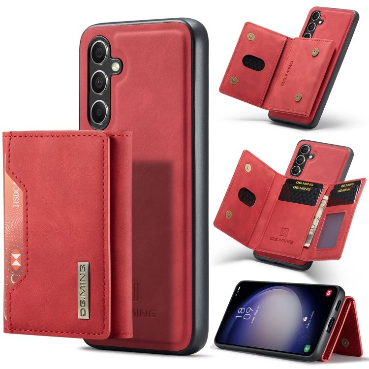 For Samsung Galaxy S23 FE 5G DG.MING M2 Series 3-Fold Multi Card Bag + Magnetic Phone Case(Red) by DG.MING