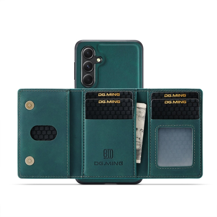 For Samsung Galaxy S23 FE 5G DG.MING M2 Series 3-Fold Multi Card Bag + Magnetic Phone Case(Green) by DG.MING