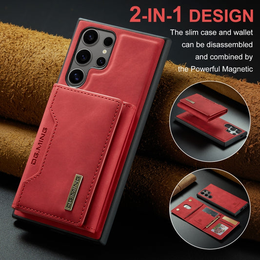 For Samsung Galaxy S24 Ultra 5G DG.MING M2 Series 3-Fold Multi Card Bag + Magnetic Phone Case(Red) by DG.MING
