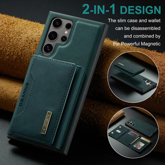 For Samsung Galaxy S24 Ultra 5G DG.MING M2 Series 3-Fold Multi Card Bag + Magnetic Phone Case(Green) by DG.MING