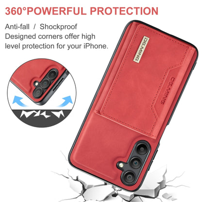 For Samsung Galaxy A15 5G / A15 4G DG.MING M2 Series 3-Fold Multi Card Bag + Magnetic Phone Case(Red) - Galaxy Phone Cases by DG.MING | Online Shopping UK | buy2fix