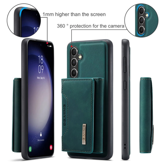For Samsung Galaxy A55 5G DG.MING M2 Series 3-Fold Multi Card Bag + Magnetic Phone Case(Green) by DG.MING