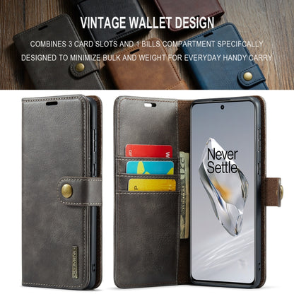 For OnePlus 12 DG.MING Crazy Horse Texture Detachable Magnetic Leather Case(Grey) by DG.MING