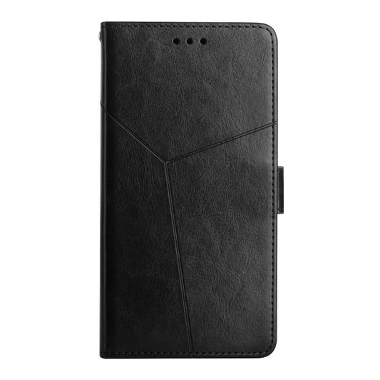For Xiaomi Redmi Note 13 4G Y-shaped Pattern Flip Leather Phone Case(Black) by buy2fix