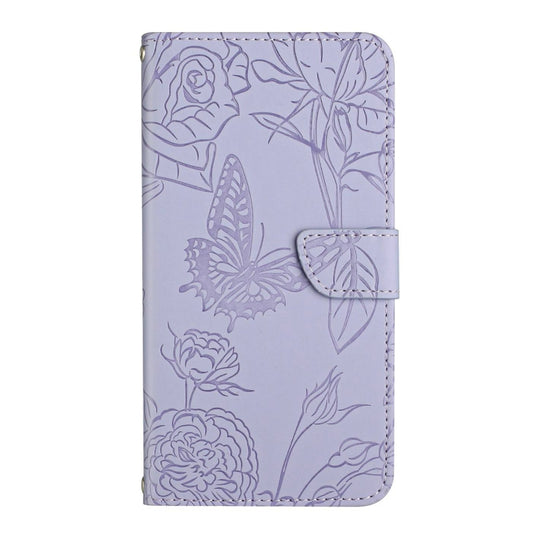 For Xiaomi Redmi 13C 5G Skin Feel Butterfly Embossed Flip Leather Phone Case(Purple) by buy2fix