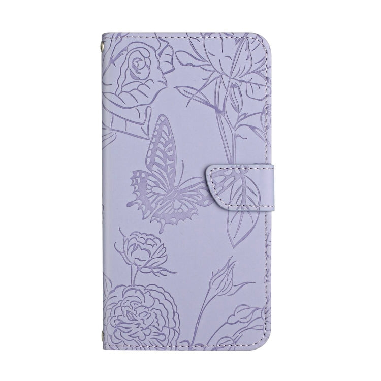For Xiaomi Redmi A3 Skin Feel Butterfly Embossed Flip Leather Phone Case(Purple) - Xiaomi Cases by buy2fix | Online Shopping UK | buy2fix