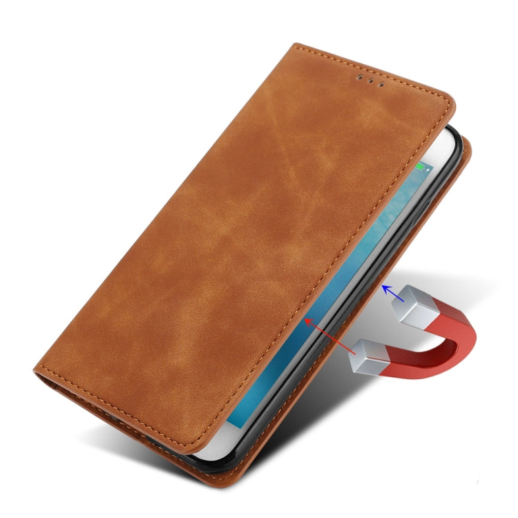 For Xiaomi Redmi K60 Ultra Skin Feel Magnetic Leather Phone Case(Light Brown) - Redmi K60 Ultra Cases by buy2fix | Online Shopping UK | buy2fix