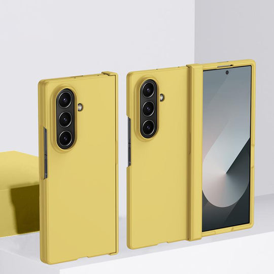 For Galaxy Z Fold8 Ultra 5G Skin Feel PC Phone Case with Hinge(Yellow)
