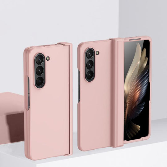 For Galaxy Z Fold8 Ultra 5G Skin Feel PC Phone Case with Hinge(Pink)