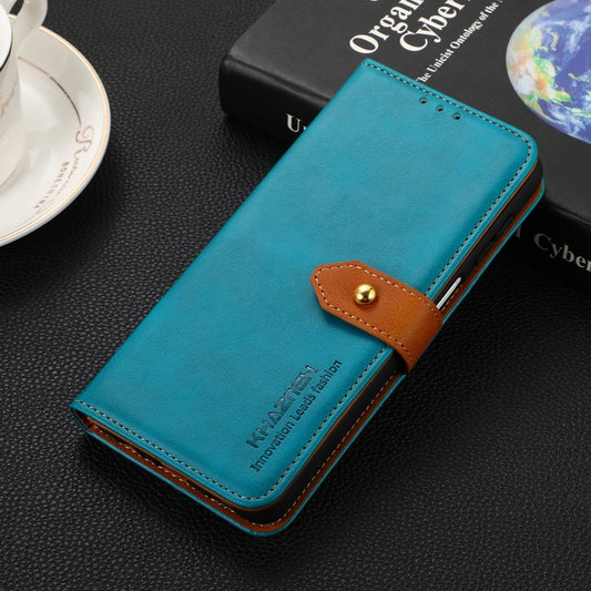 For Xiaomi Redmi K70E / POCO X6 Pro KHAZNEH Cowhide Texture Flip Leather Phone Case(Blue) by buy2fix