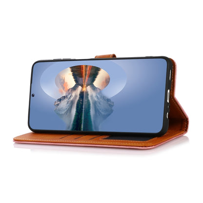 For Xiaomi Redmi A3 KHAZNEH Cowhide Texture Flip Leather Phone Case(Brown) - Xiaomi Cases by buy2fix | Online Shopping UK | buy2fix