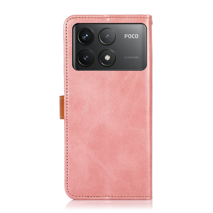 For Xiaomi Redmi K70 5G / K70 Pro 5G KHAZNEH Cowhide Texture Flip Leather Phone Case(Rose Gold) - Xiaomi Cases by buy2fix | Online Shopping UK | buy2fix