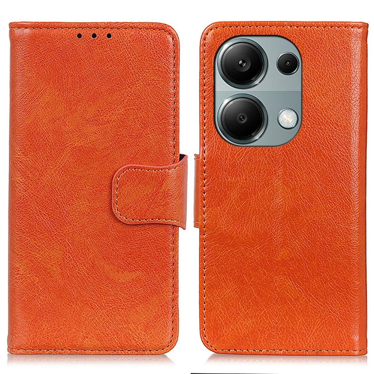 For Xiaomi Redmi Note 13 4G Nappa Texture Horizontal Flip Leather Phone Case(Orange) - Note 13 Cases by buy2fix | Online Shopping UK | buy2fix