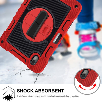 For Huawei MatePad 11 2023 360 Degree Rotation PC Contrast Silicone Tablet Case(Red + Black) - Huawei by buy2fix | Online Shopping UK | buy2fix