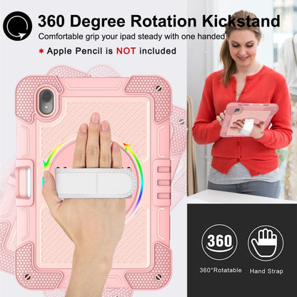 For Huawei MatePad 11 2023 360 Degree Rotation PC Contrast Silicone Tablet Case(Rose Gold) - Huawei by buy2fix | Online Shopping UK | buy2fix