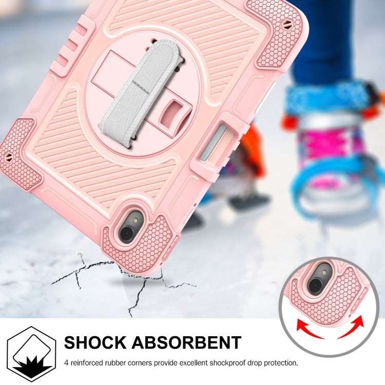 For Huawei MatePad 11 2023 360 Degree Rotation PC Contrast Silicone Tablet Case(Rose Gold) - Huawei by buy2fix | Online Shopping UK | buy2fix