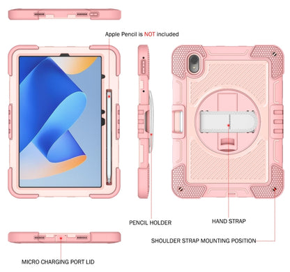 For Huawei MatePad 11 2023 360 Degree Rotation PC Contrast Silicone Tablet Case(Rose Gold) - Huawei by buy2fix | Online Shopping UK | buy2fix