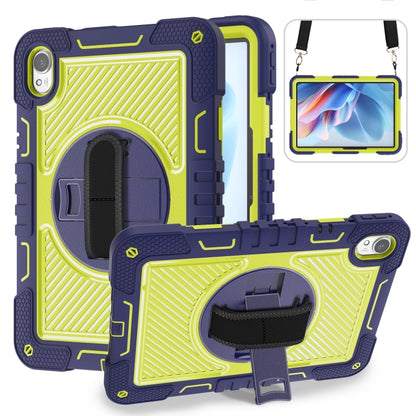 For Huawei MatePad 11.5 2023 360 Degree Rotation PC Contrast Silicone Tablet Case(Navy Blue + Yellow Green) - Huawei by buy2fix | Online Shopping UK | buy2fix