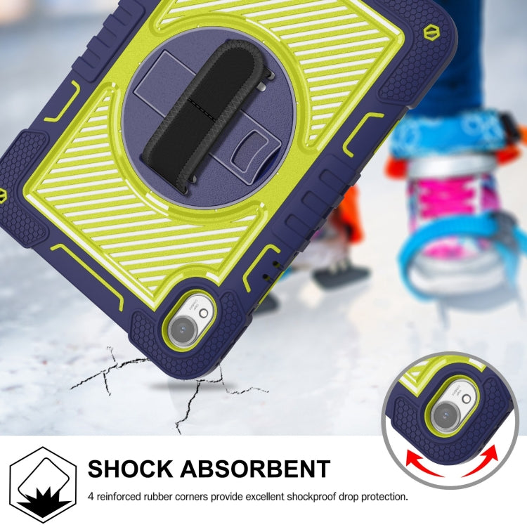 For Huawei MatePad 11.5 2023 360 Degree Rotation PC Contrast Silicone Tablet Case(Navy Blue + Yellow Green) - Huawei by buy2fix | Online Shopping UK | buy2fix