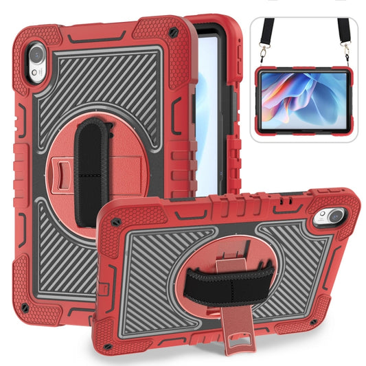 For Huawei MatePad 11.5 2023 360 Degree Rotation PC Contrast Silicone Tablet Case(Red + Black) - Huawei by buy2fix | Online Shopping UK | buy2fix