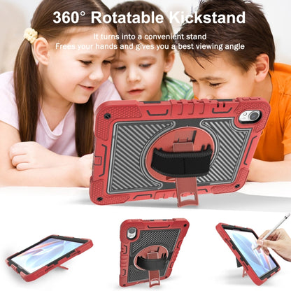 For Huawei MatePad 11.5 2023 360 Degree Rotation PC Contrast Silicone Tablet Case(Red + Black) - Huawei by buy2fix | Online Shopping UK | buy2fix
