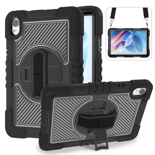 For Huawei MatePad 11.5 2023 360 Degree Rotation PC Contrast Silicone Tablet Case(Black) - Huawei by buy2fix | Online Shopping UK | buy2fix
