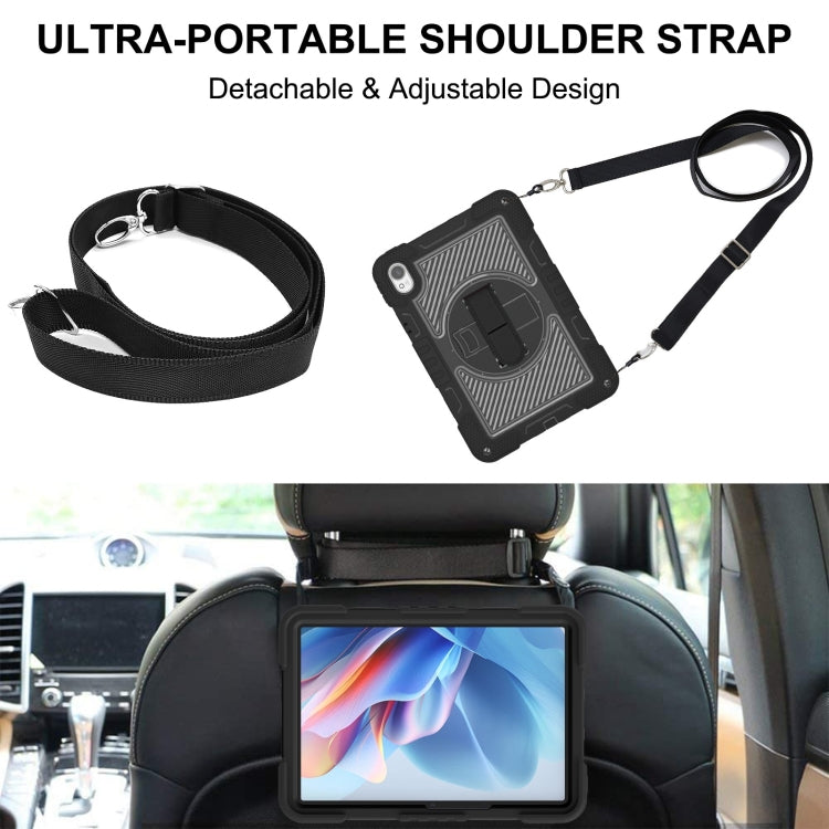 For Huawei MatePad 11.5 2023 360 Degree Rotation PC Contrast Silicone Tablet Case(Black) - Huawei by buy2fix | Online Shopping UK | buy2fix