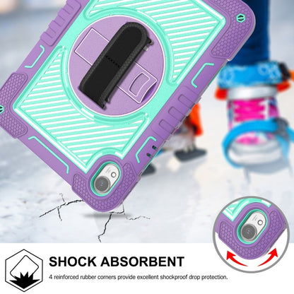 For Huawei MatePad 11.5 2023 360 Degree Rotation PC Contrast Silicone Tablet Case(Purple + Mint Green) - Huawei by buy2fix | Online Shopping UK | buy2fix