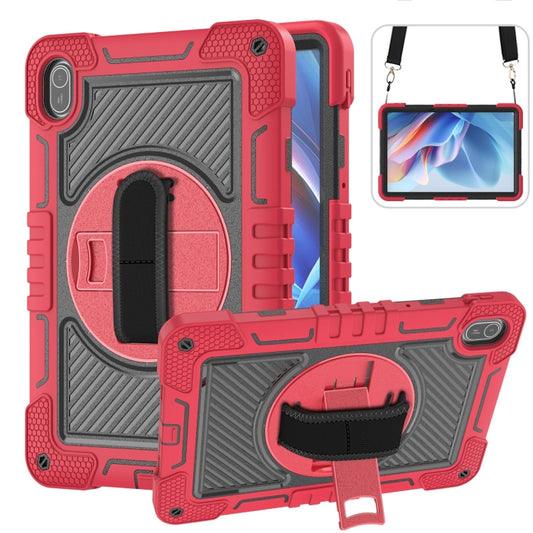 For Huawei MatePad SE 11 360 Degree Rotation PC Contrast Silicone Tablet Case(Red + Black) - Huawei by buy2fix | Online Shopping UK | buy2fix