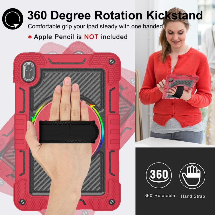 For Huawei MatePad SE 11 360 Degree Rotation PC Contrast Silicone Tablet Case(Red + Black) - Huawei by buy2fix | Online Shopping UK | buy2fix