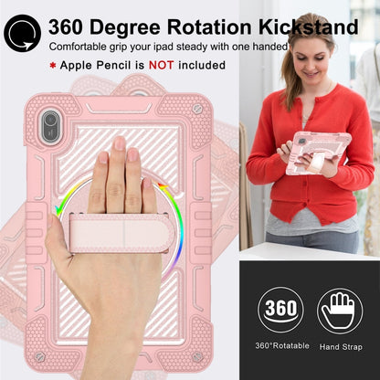 For Huawei MatePad SE 11 360 Degree Rotation PC Contrast Silicone Tablet Case(Rose Gold) - Huawei by buy2fix | Online Shopping UK | buy2fix