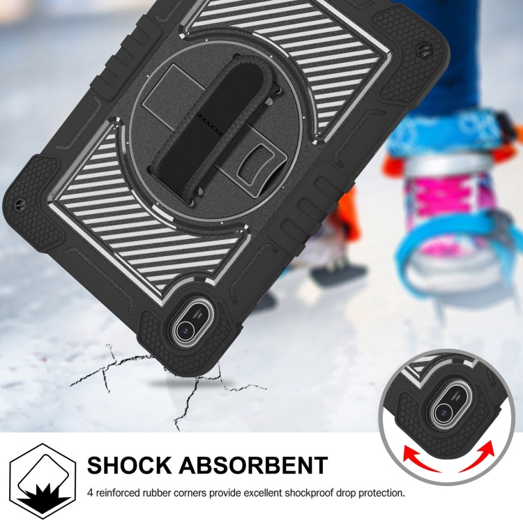 For Huawei MatePad SE 11 360 Degree Rotation PC Contrast Silicone Tablet Case(Black) - Huawei by buy2fix | Online Shopping UK | buy2fix