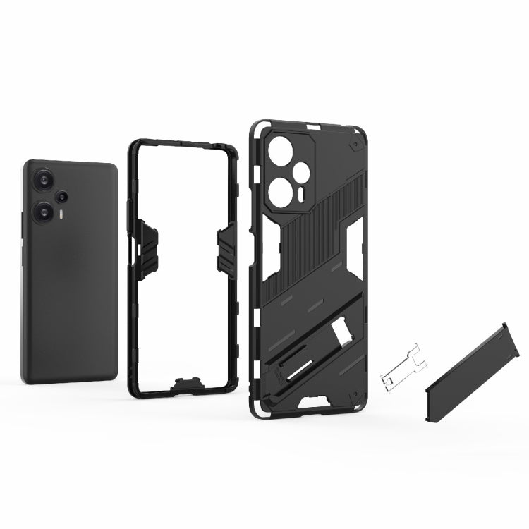 For Xiaomi Redmi Note 12 Turbo 5G Punk Armor 2 in 1 PC + TPU Phone Case(Black) - Xiaomi Cases by buy2fix | Online Shopping UK | buy2fix