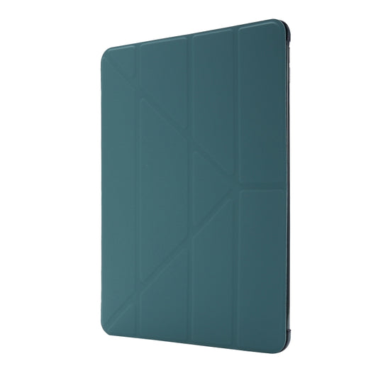 For iPad 10.2 2021 / 2020 / 2019 Airbag Deformation Horizontal Flip Leather Case with Holder & Pen Holder(Dark Green) - iPad 10.2 Cases by buy2fix | Online Shopping UK | buy2fix