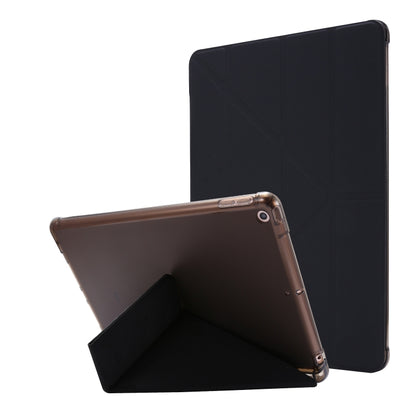 For iPad 10.2 2021 / 2020 / 2019 Airbag Deformation Horizontal Flip Leather Case with Holder & Pen Holder(Black) - iPad 10.2 Cases by buy2fix | Online Shopping UK | buy2fix