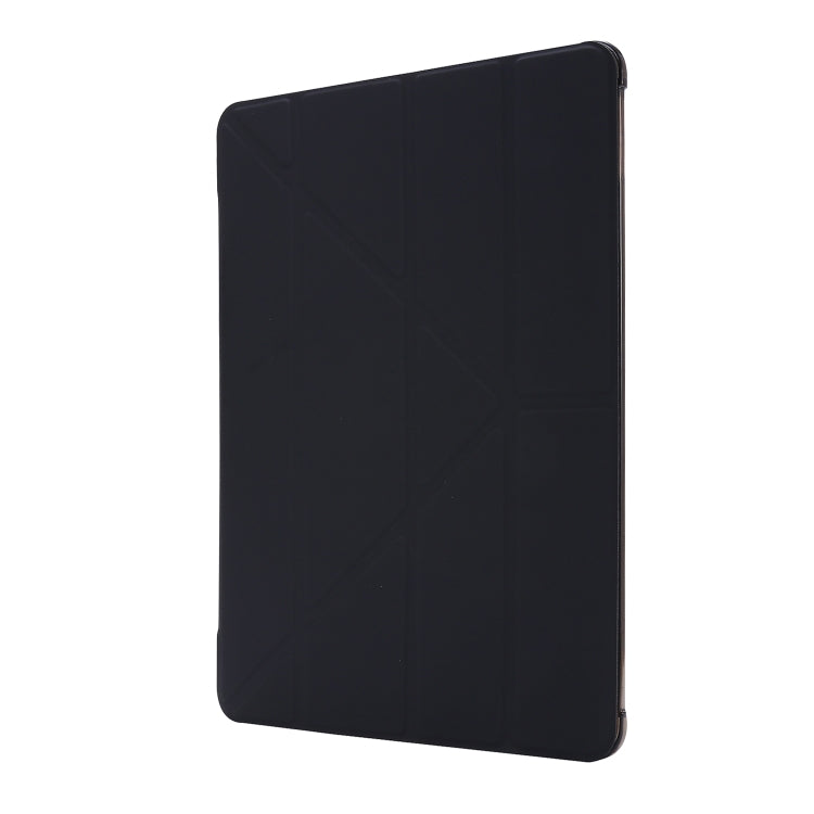 For iPad 10.2 2021 / 2020 / 2019 Airbag Deformation Horizontal Flip Leather Case with Holder & Pen Holder(Black) - iPad 10.2 Cases by buy2fix | Online Shopping UK | buy2fix