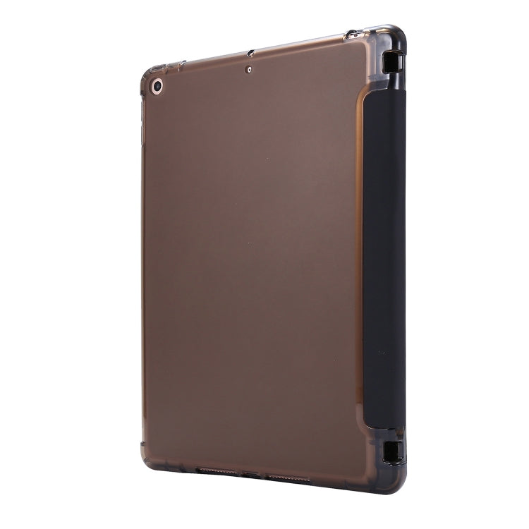 For iPad 10.2 2021 / 2020 / 2019 Airbag Deformation Horizontal Flip Leather Case with Holder & Pen Holder(Black) - iPad 10.2 Cases by buy2fix | Online Shopping UK | buy2fix