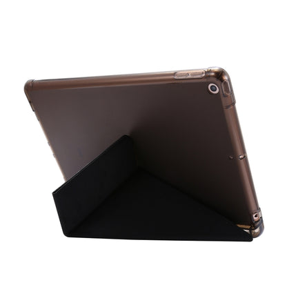 For iPad 10.2 2021 / 2020 / 2019 Airbag Deformation Horizontal Flip Leather Case with Holder & Pen Holder(Black) - iPad 10.2 Cases by buy2fix | Online Shopping UK | buy2fix