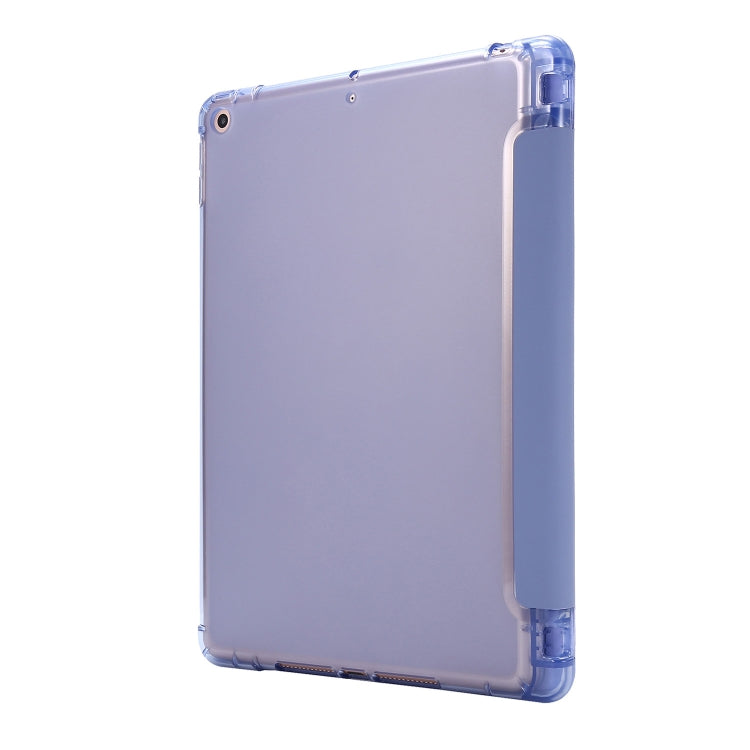 For iPad 10.2 2021 / 2020 / 2019 Airbag Deformation Horizontal Flip Leather Case with Holder & Pen Holder(Purple) - iPad 10.2 Cases by buy2fix | Online Shopping UK | buy2fix