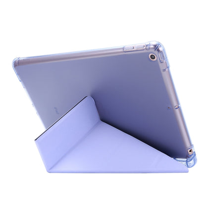 For iPad 10.2 2021 / 2020 / 2019 Airbag Deformation Horizontal Flip Leather Case with Holder & Pen Holder(Purple) - iPad 10.2 Cases by buy2fix | Online Shopping UK | buy2fix